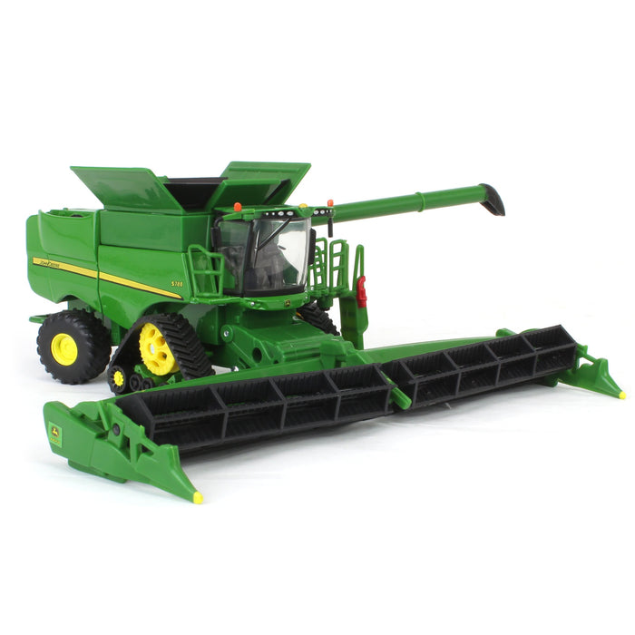 (B&D) 1/64 John Deere S780 Tracked Combine with Corn & Grain Heads, ERTL Prestige Collection - Damaged Box