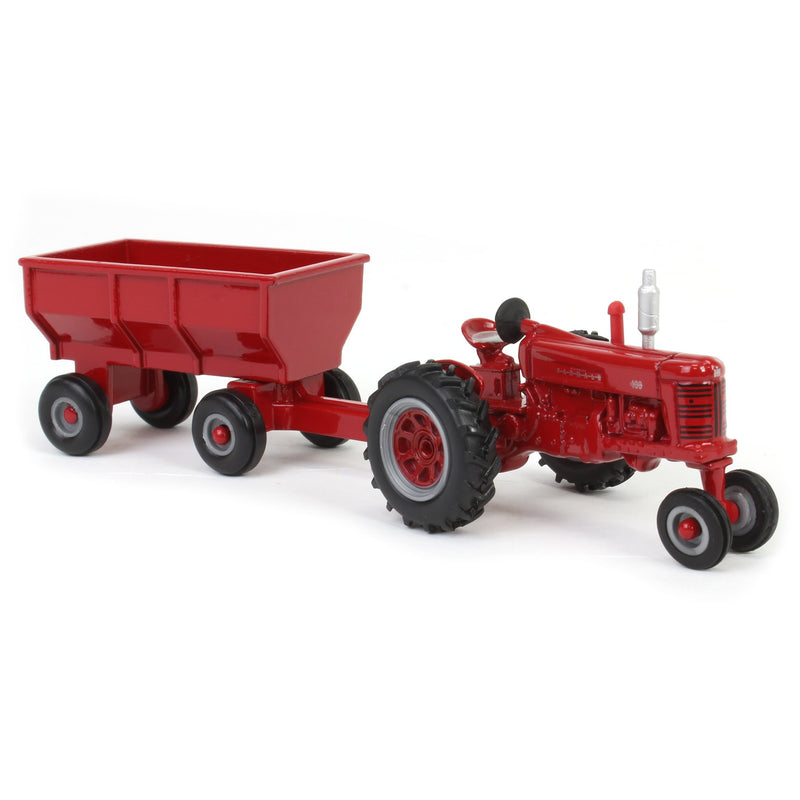 1/64 IH Farmall 400 Tractor with Narrow Front & Flarebox Wagon by ERTL