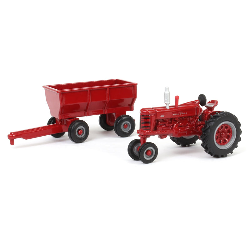 1/64 IH Farmall 400 Tractor with Narrow Front & Flarebox Wagon by ERTL