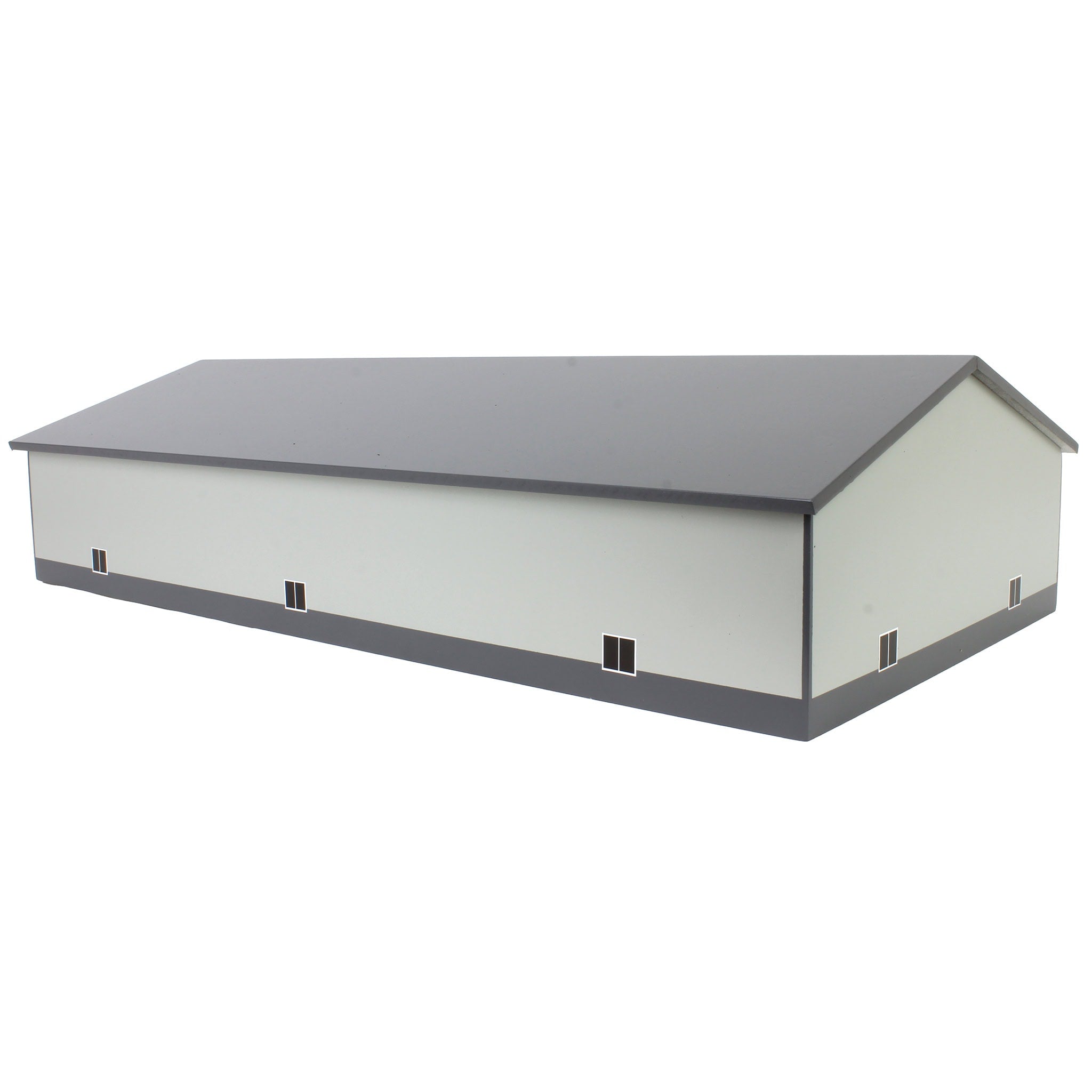 1/64 Dark & Light Gray 60ft x 120ft Wooden Implement Shed with