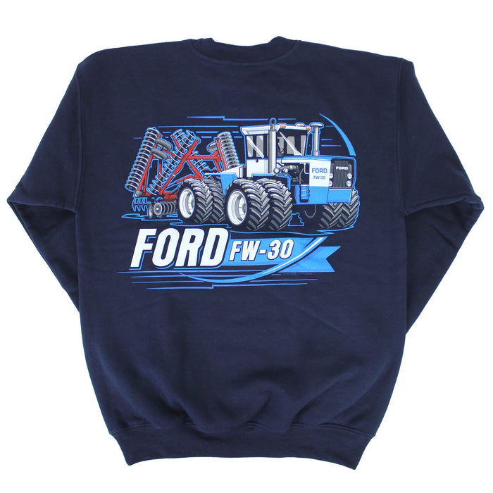 Youth Ford FW-30 with Wing Disk Navy Crew Neck Sweatshirt