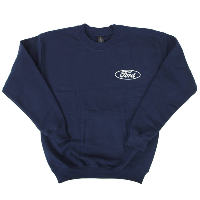 Youth Ford FW-30 with Wing Disk Navy Crew Neck Sweatshirt