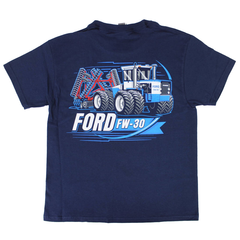 Youth Ford FW-30 with Wing Disk Navy Short Sleeve T-Shirt