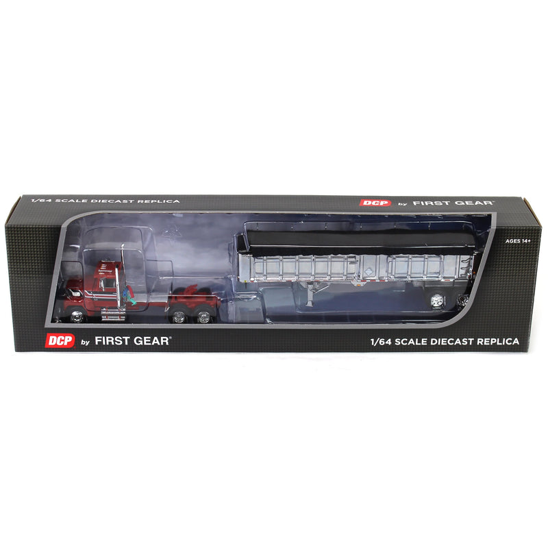 1/64 Red & Black Ford LTL 9000 Day Cab with East End Dump Trailer, DCP by First Gear