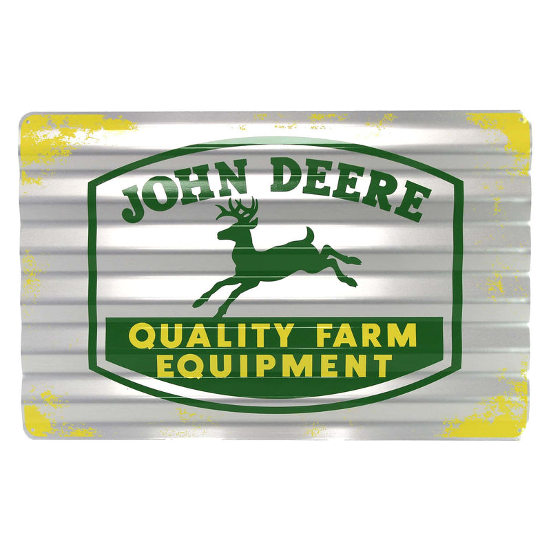 John Deere Vintage Logo Metal Sign, 18in x 12in