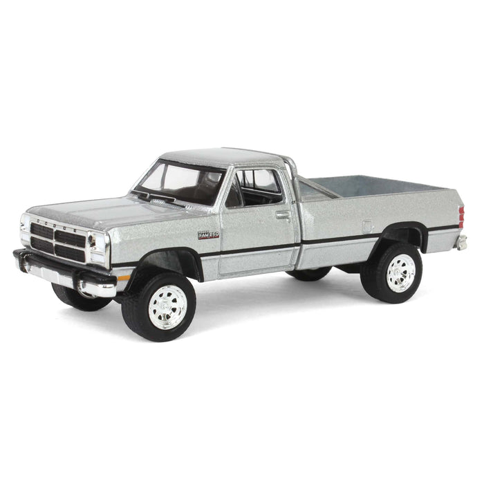 1/64 1992 Dodge Ram D250 Power Ram Lifted with Rollbar, Sterling Silver, All-Terrain Series 16