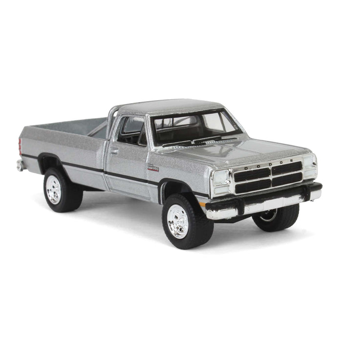 1/64 1992 Dodge Ram D250 Power Ram Lifted with Rollbar, Sterling Silver, All-Terrain Series 16