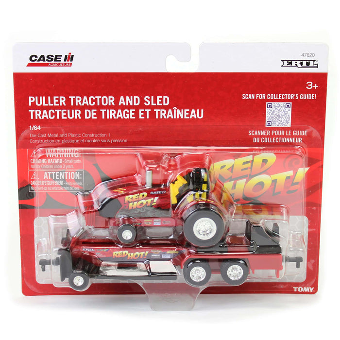 1/64 Case IH "Red Hot!" Pulling Tractor with Sled