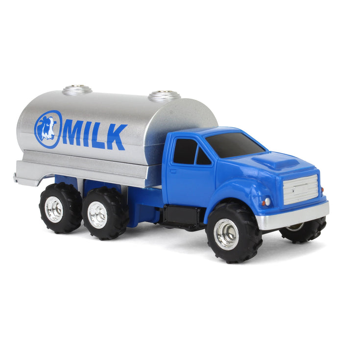 1/64 Collect N Play Blue & Silver Milk Tanker Truck by ERTL