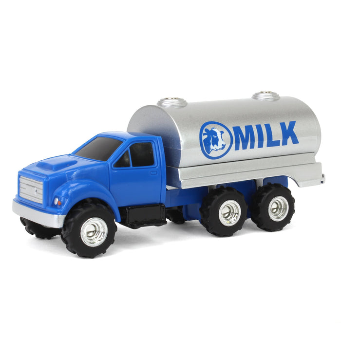 1/64 Collect N Play Blue & Silver Milk Tanker Truck by ERTL