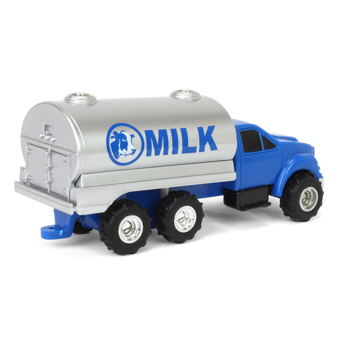 1/64 Collect N Play Blue & Silver Milk Tanker Truck by ERTL