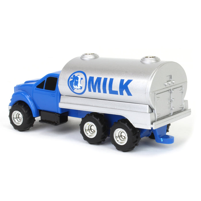 1/64 Collect N Play Blue & Silver Milk Tanker Truck by ERTL