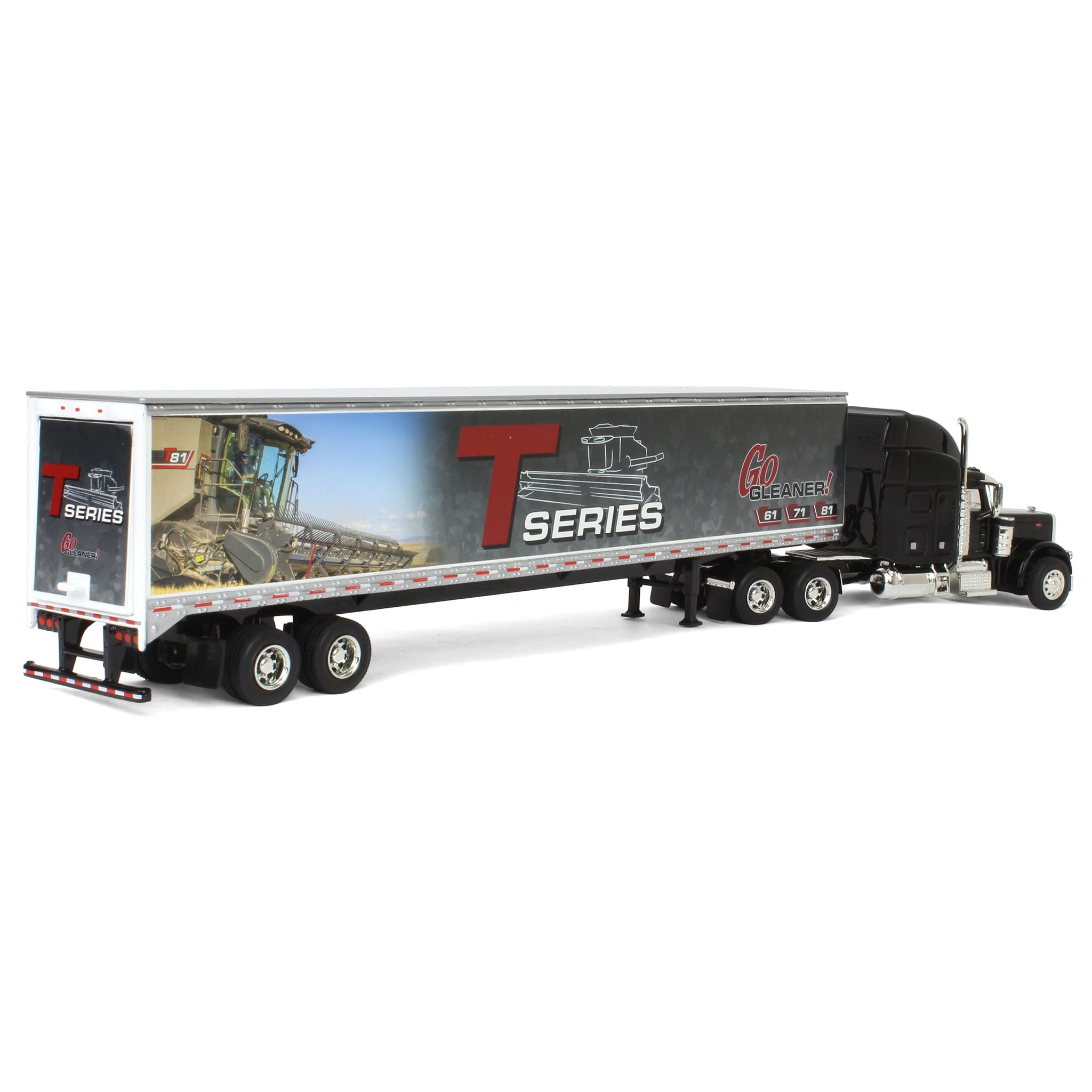 1/64 Peterbilt 379 Semi Truck with Box Trailer by SpecCast, Gleaner T ...