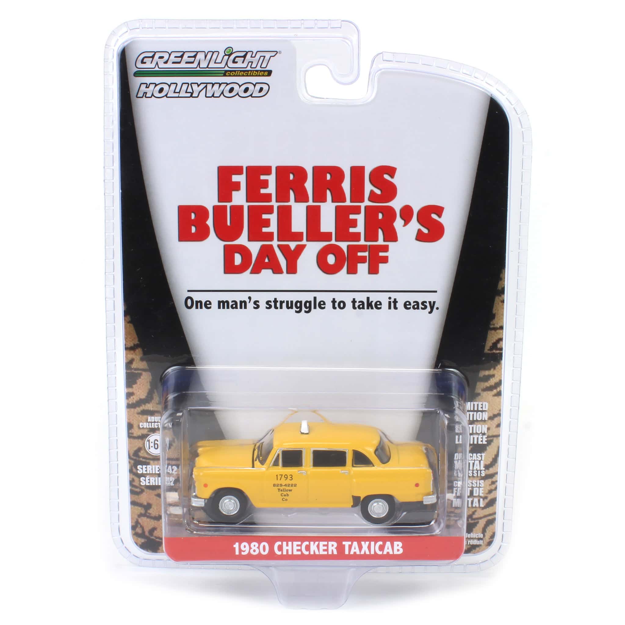 1/64 1980 Checker Taxicab Yellow Cab #1793, Ferris Bueller's Day