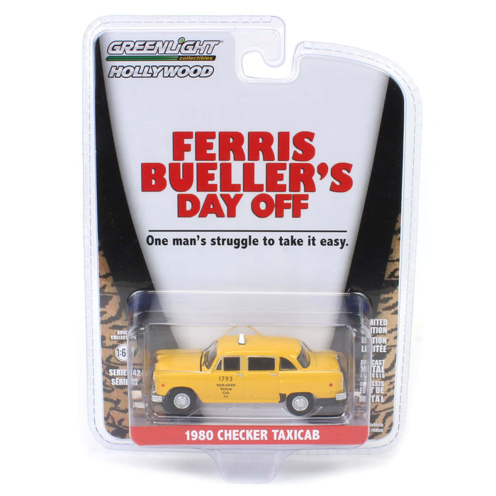 1/64 1980 Checker Taxicab Yellow Cab #1793, Ferris Bueller's Day Off (1986), Hollywood Series 42