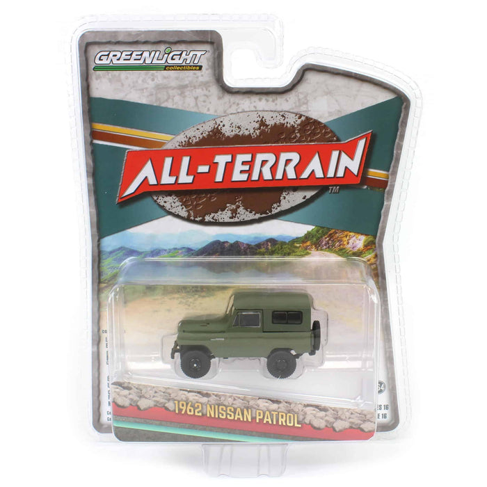 1/64 1962 Nissan Patrol, Matte Olive Green, All-Terrain Series 16