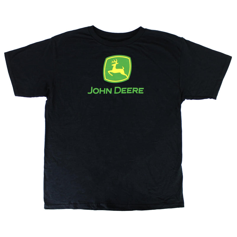 Youth John Deere Trademark Logo Black Short Sleeve T-Shirt