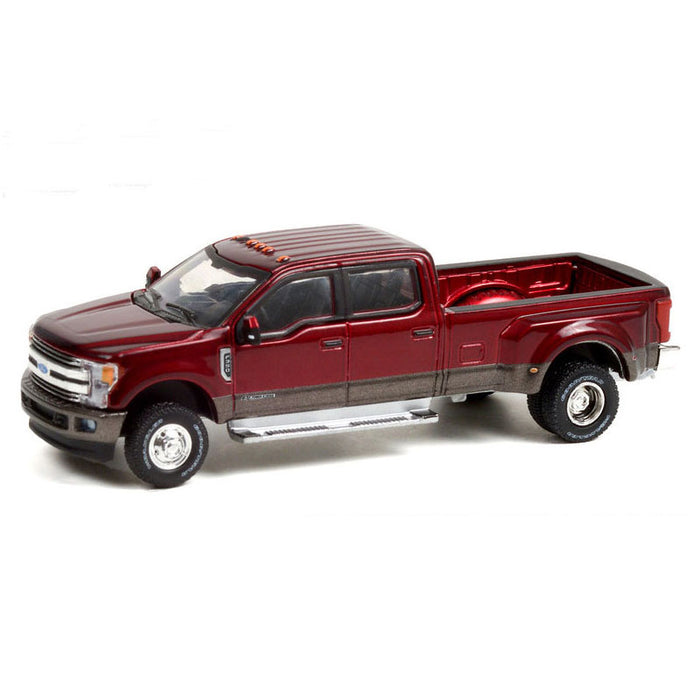 1/64 2019 Ford F-350 Dually, Ruby Red and Stone Gray, Dually Drivers Series 7