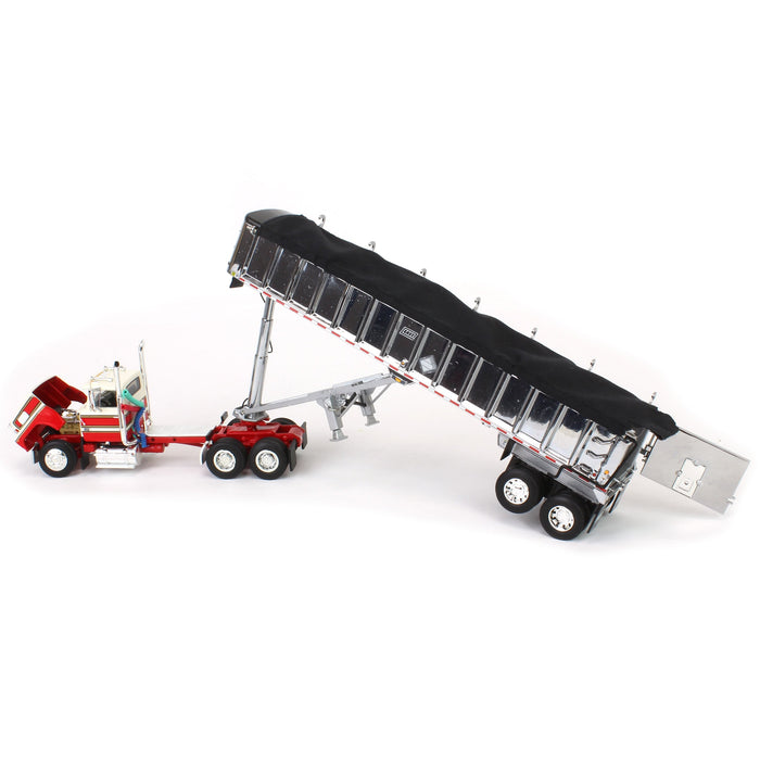 1/64 Red & White Ford LTL 900 with East End Dump Trailer, DCP by First Gear