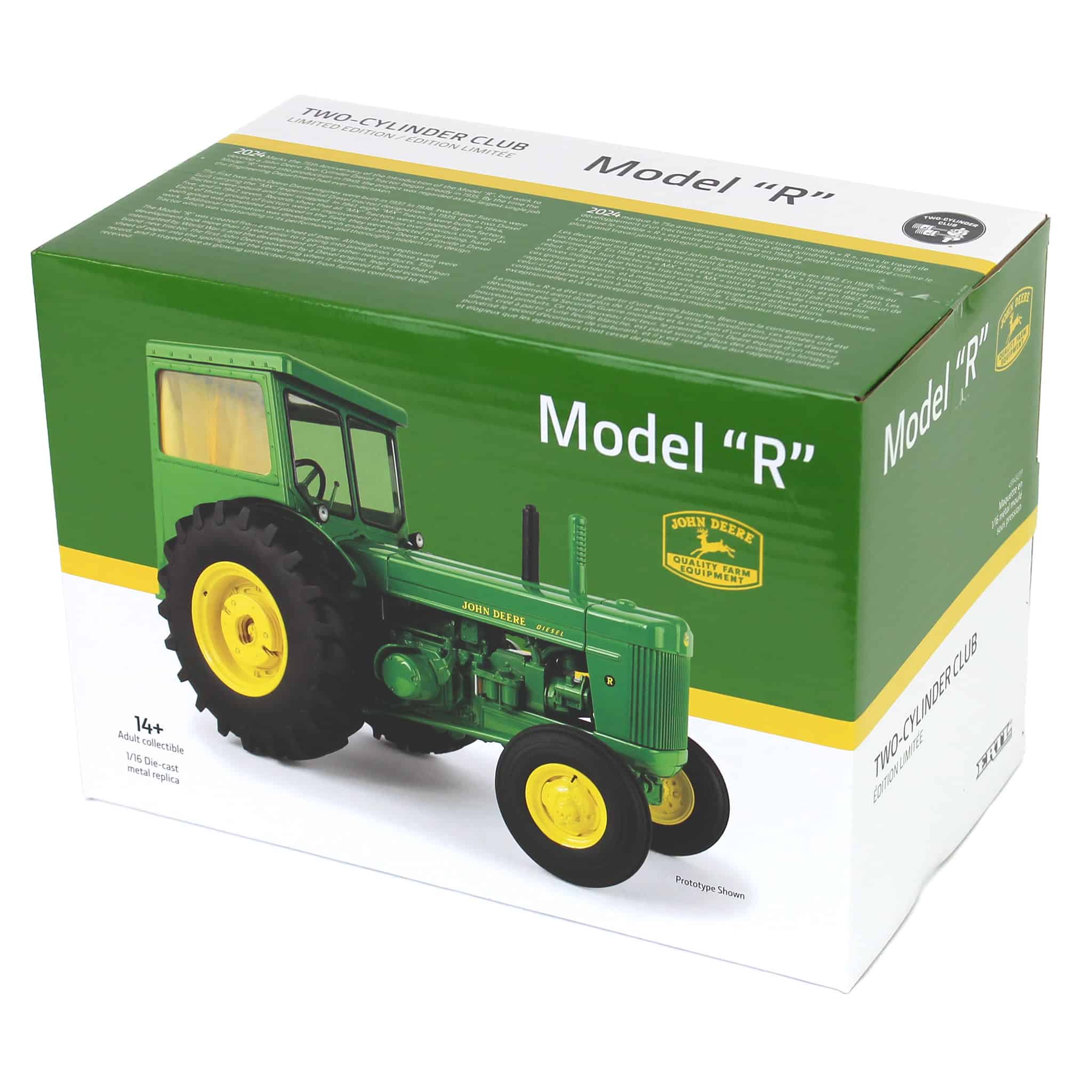1/16 John Deere Model R Tractor with Cab by ERTL, 2024 Two-Cylinder Cl ...