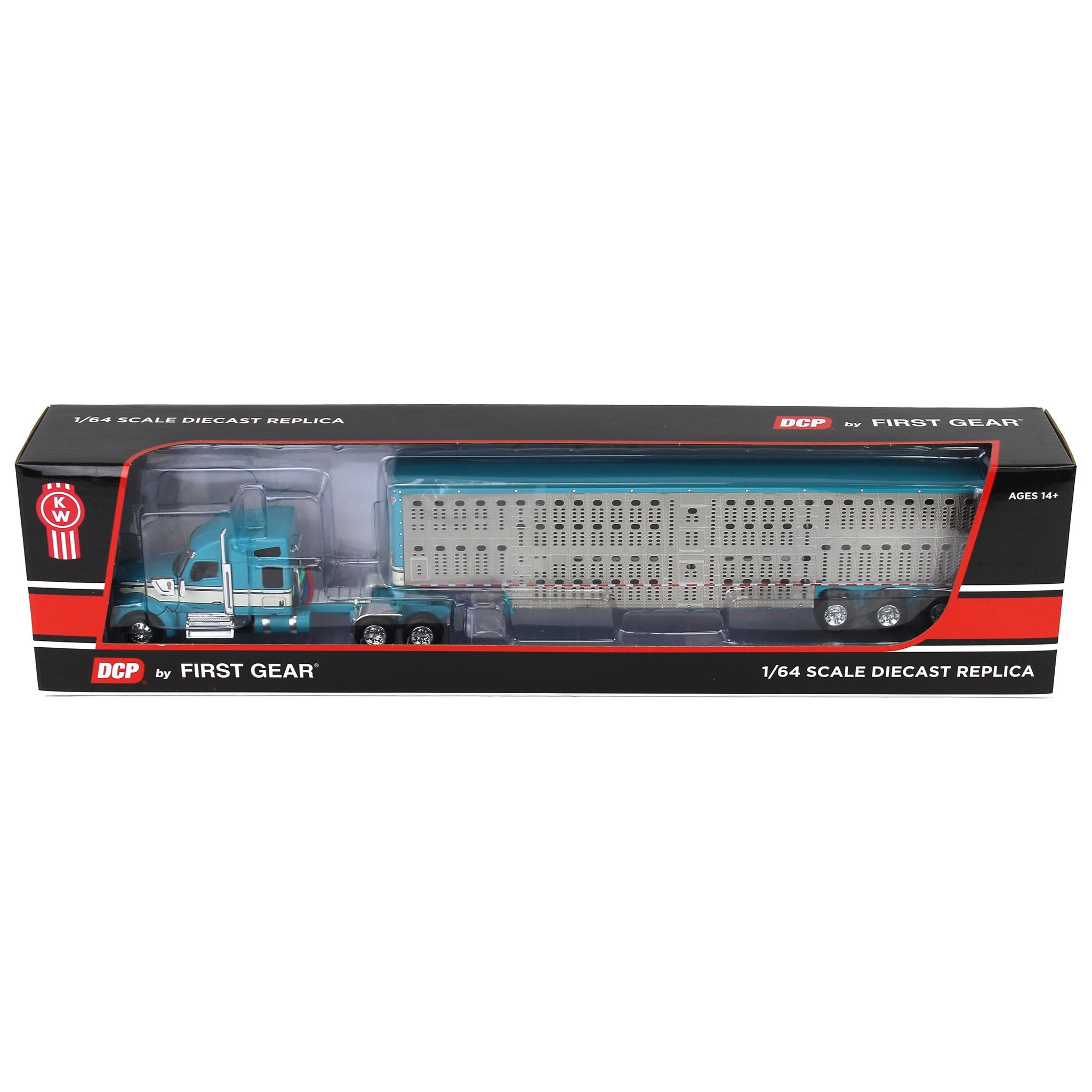 60-1896 DCP 1/64 Turquoise/Cream Kenworth W990 Semi Truck with