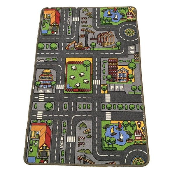 Double-Sided Farm & Street Play Carpet, 32in x 47in