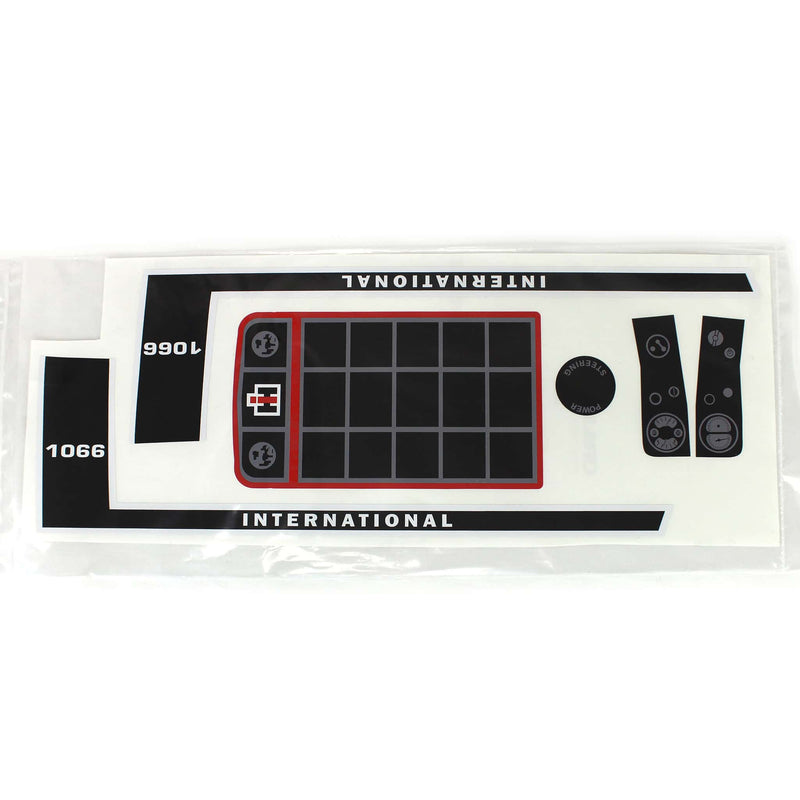 International Harvester 1066 Black Stripe Pedal Tractor Decal Set
