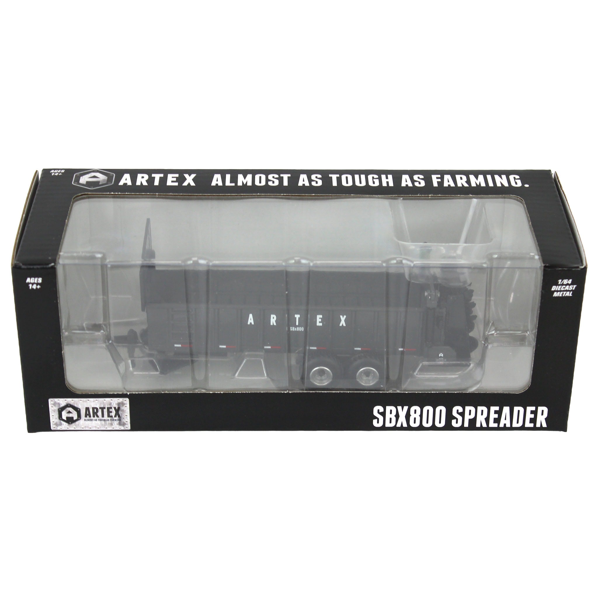 TRUCK AGBOX Sサイズ　キャンドルホルダー2個セット 1/64 Gray Artex SBX800 Spreader with Tandem Axle by SpecCast