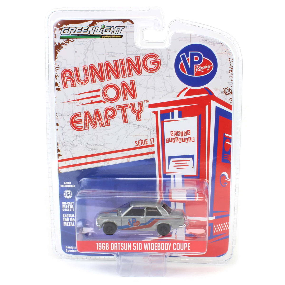 Raw Chase Unit ~ 1/64 1968 Datsun 510 Widebody Coupe, VP Racing