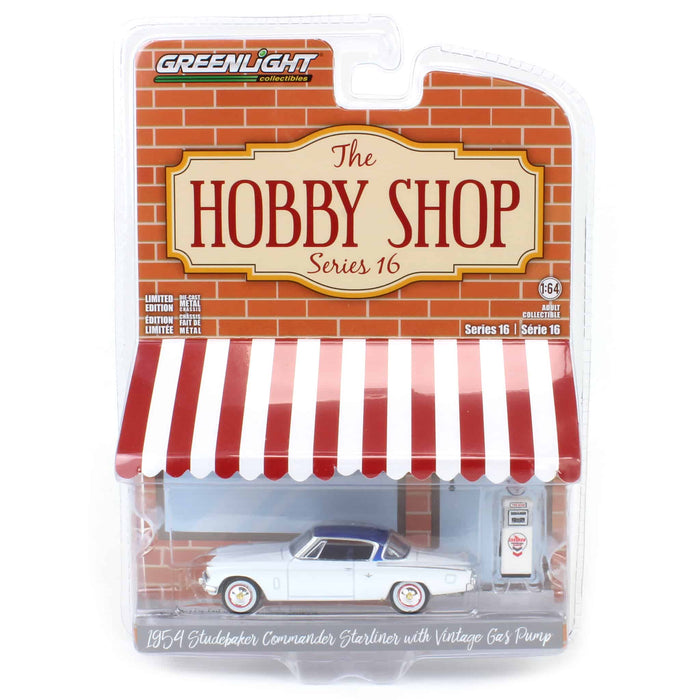 1/64 1954 Studebaker Commander Starliner with Wayne 505 Gas Pump, Hobby Shop Series 16