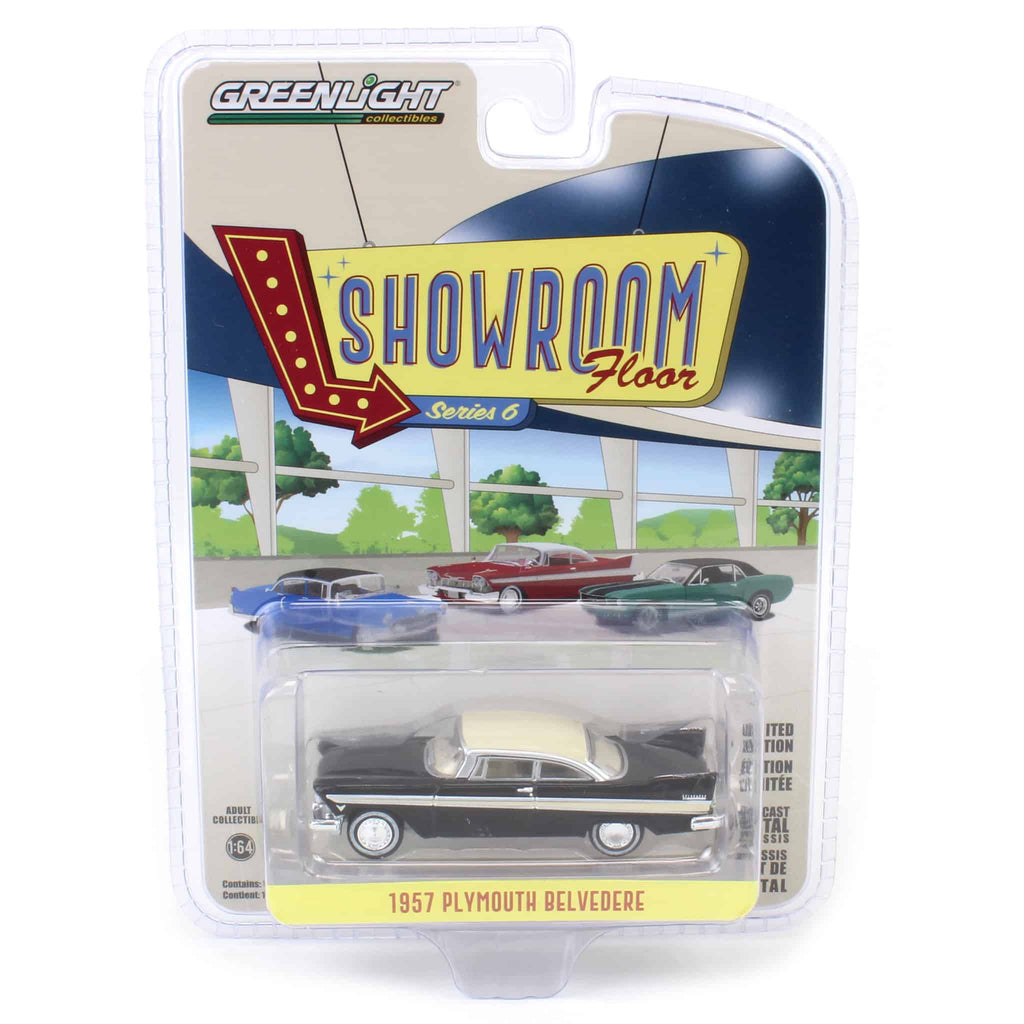 1/64 1957 Plymouth Belvedere, Jet Black & Sand Dune White