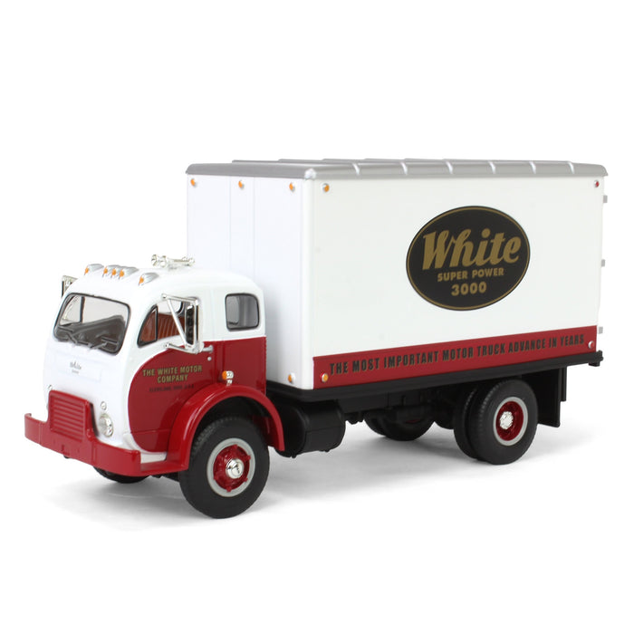 1/34 1953 White 3000 COE Delivery Van, White Super Power Decals, by First Gear