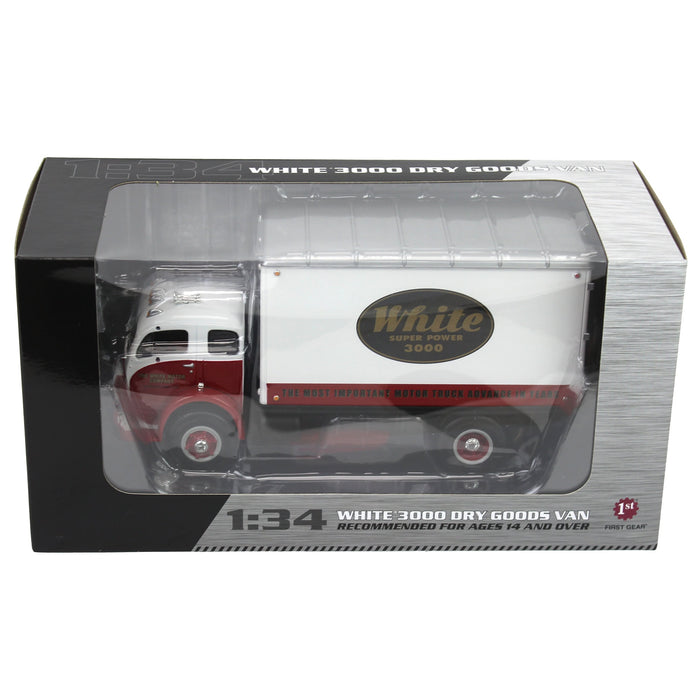 1/34 1953 White 3000 COE Delivery Van, White Super Power Decals, by First Gear