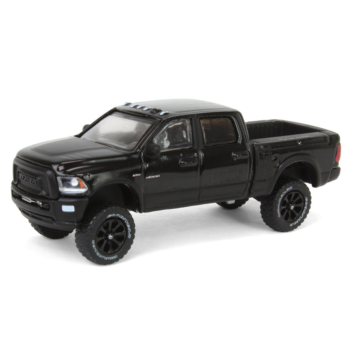 1/64 Lifted 2017 Dodge Ram 2500 Power Wagon Pickup Truck, Black, Collaboration Exclusive