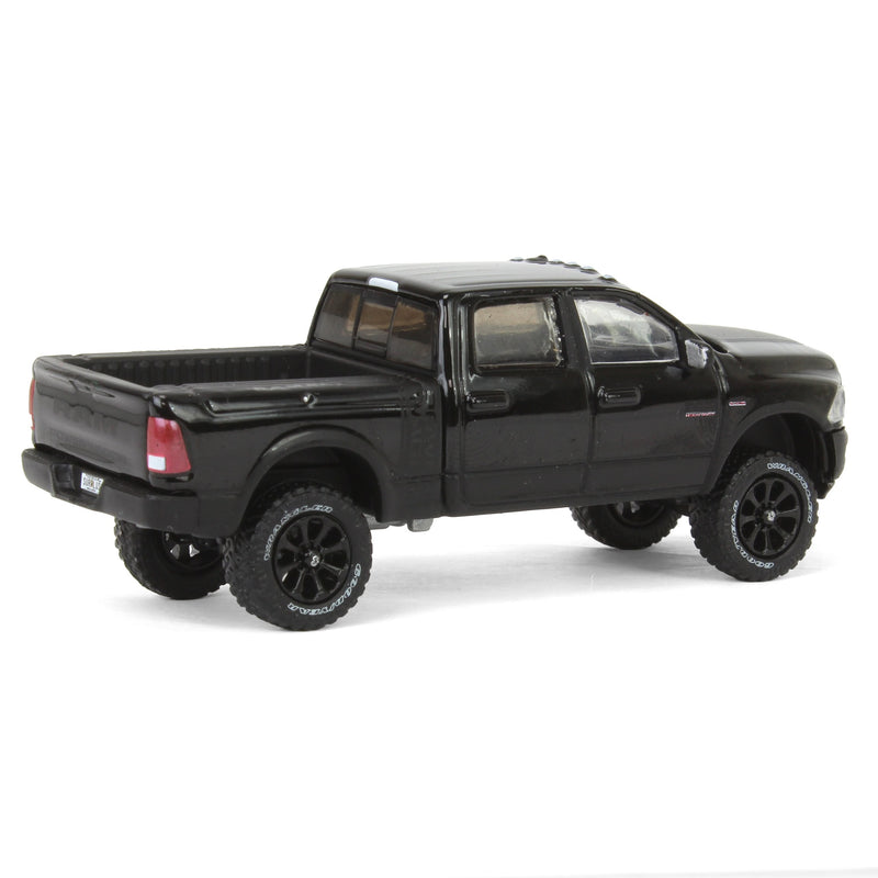 (B&D) 1/64 Lifted 2017 Dodge Ram 2500 Power Wagon Pickup Truck, Black, Collaboration Exclusive - Damaged Box