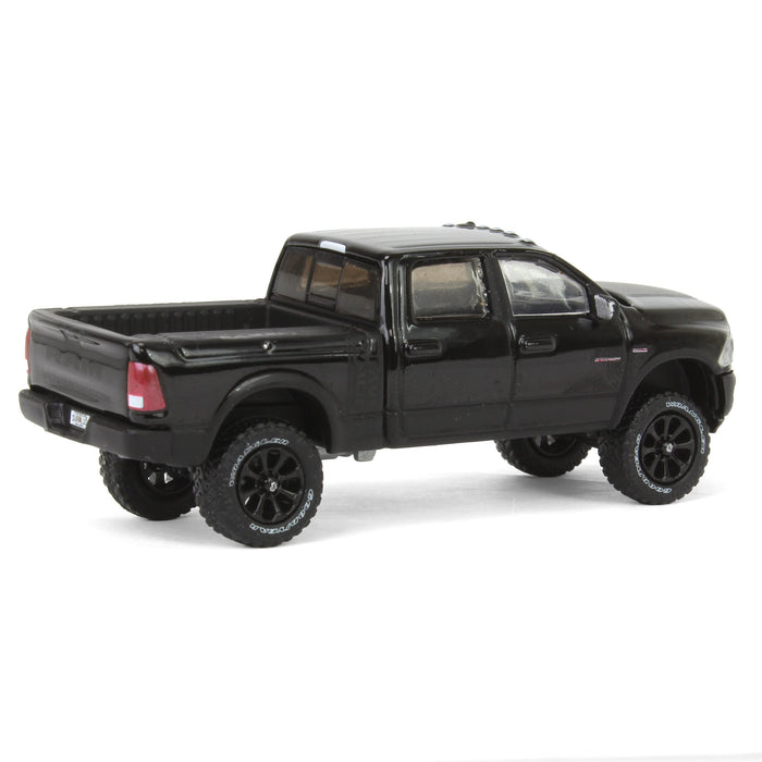 1/64 Lifted 2017 Dodge Ram 2500 Power Wagon Pickup Truck, Black, Collaboration Exclusive