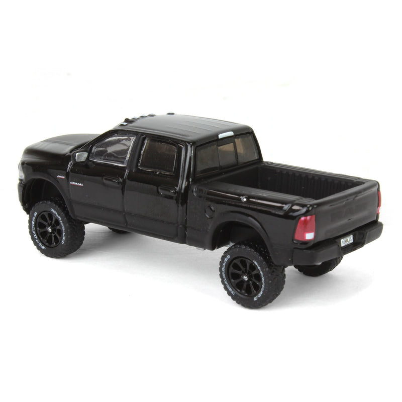 (B&D) 1/64 Lifted 2017 Dodge Ram 2500 Power Wagon Pickup Truck, Black, Collaboration Exclusive - Damaged Box
