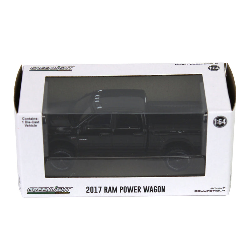 (B&D) 1/64 Lifted 2017 Dodge Ram 2500 Power Wagon Pickup Truck, Black, Collaboration Exclusive - Damaged Box