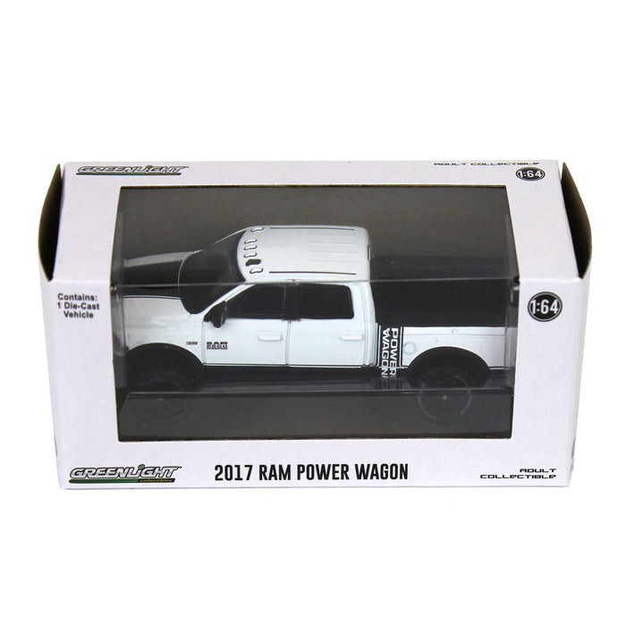 1/64 Lifted 2017 Dodge Ram 2500 Power Wagon Pickup Truck, White, Collaboration Exclusive