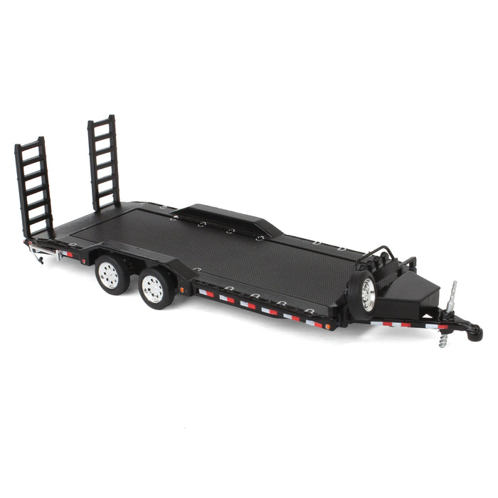 1/64 Heavy Duty Car Hauler Tow Trailer with Ramps, Black, Collaboration Exclusive