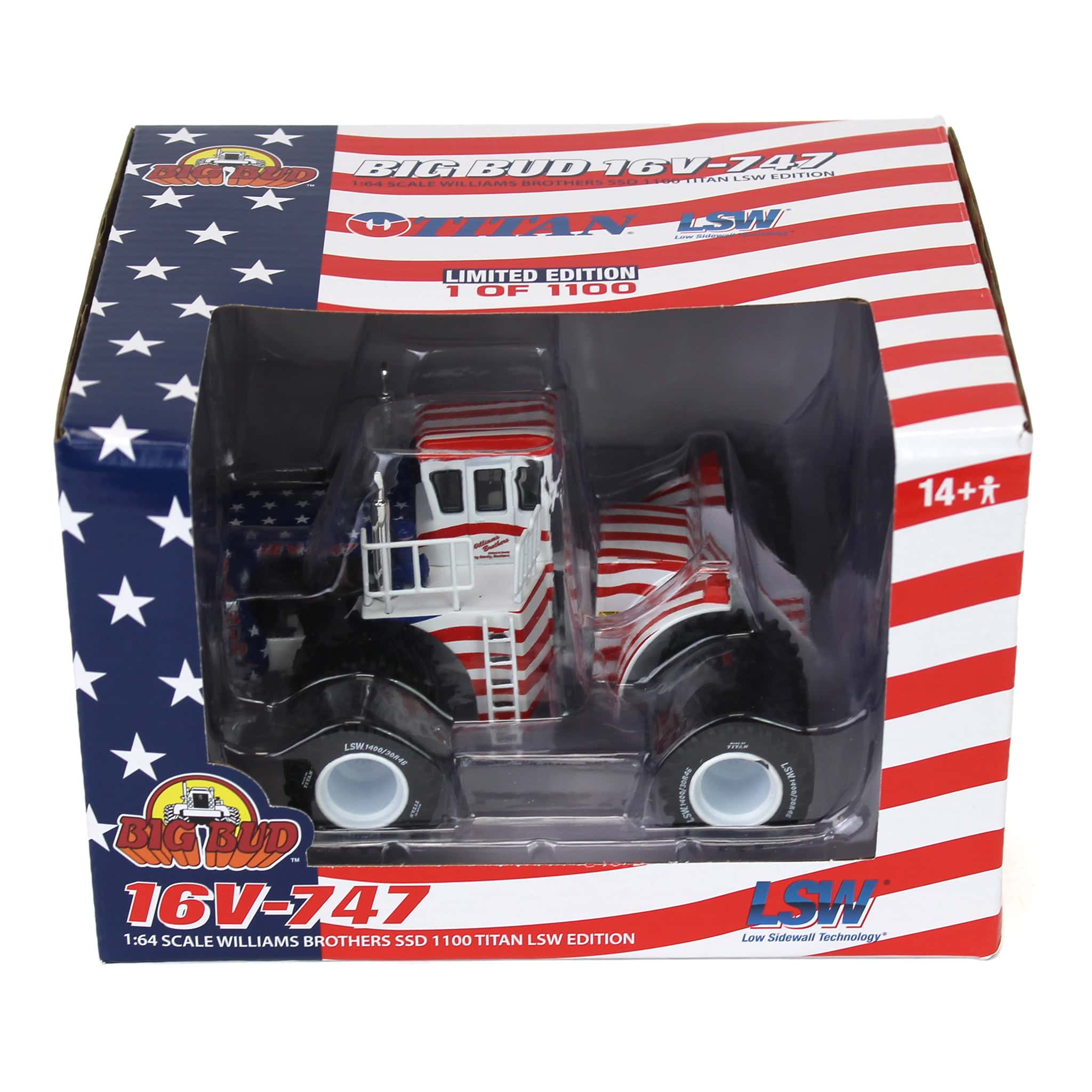 Patriotic Version ~ 1/64 Big Bud 16V-747 Silver Series Detroit
