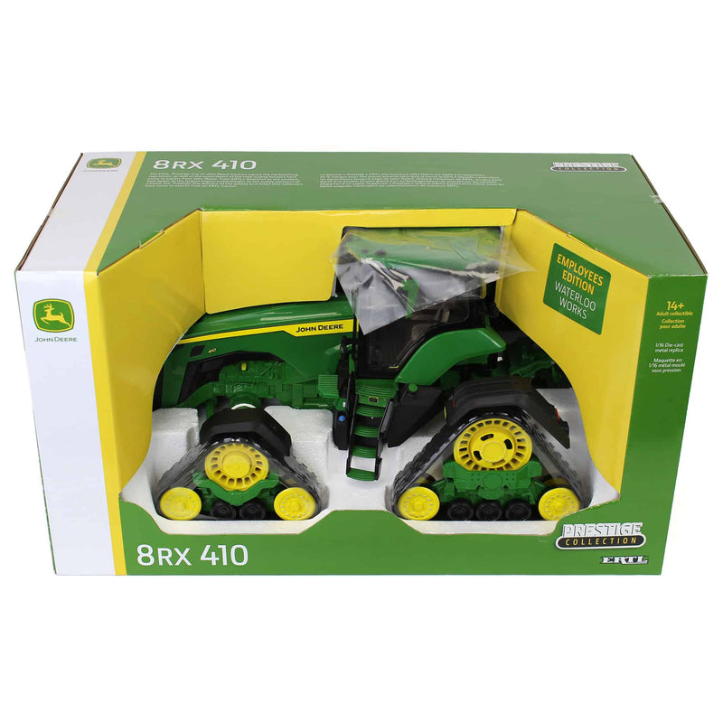 1/16 John Deere 8RX 410 4WD Tractor with Tracks, ERTL Prestige Collection, Employee Edition Waterloo