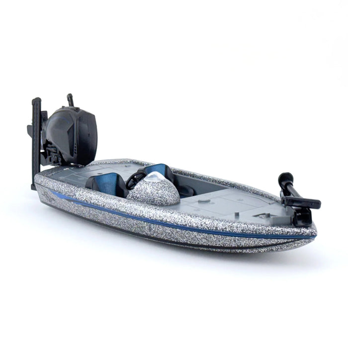 1/20 Professional Bass Boat with Angler, Fish, Fishing Pole, and Boat Trailer by Big Country Toys