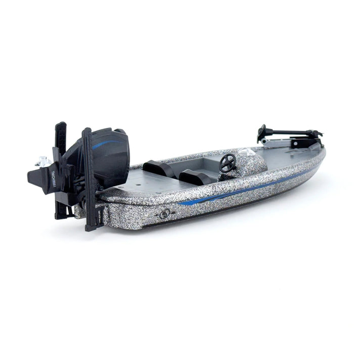 1/20 Professional Bass Boat with Angler, Fish, Fishing Pole, and Boat Trailer by Big Country Toys