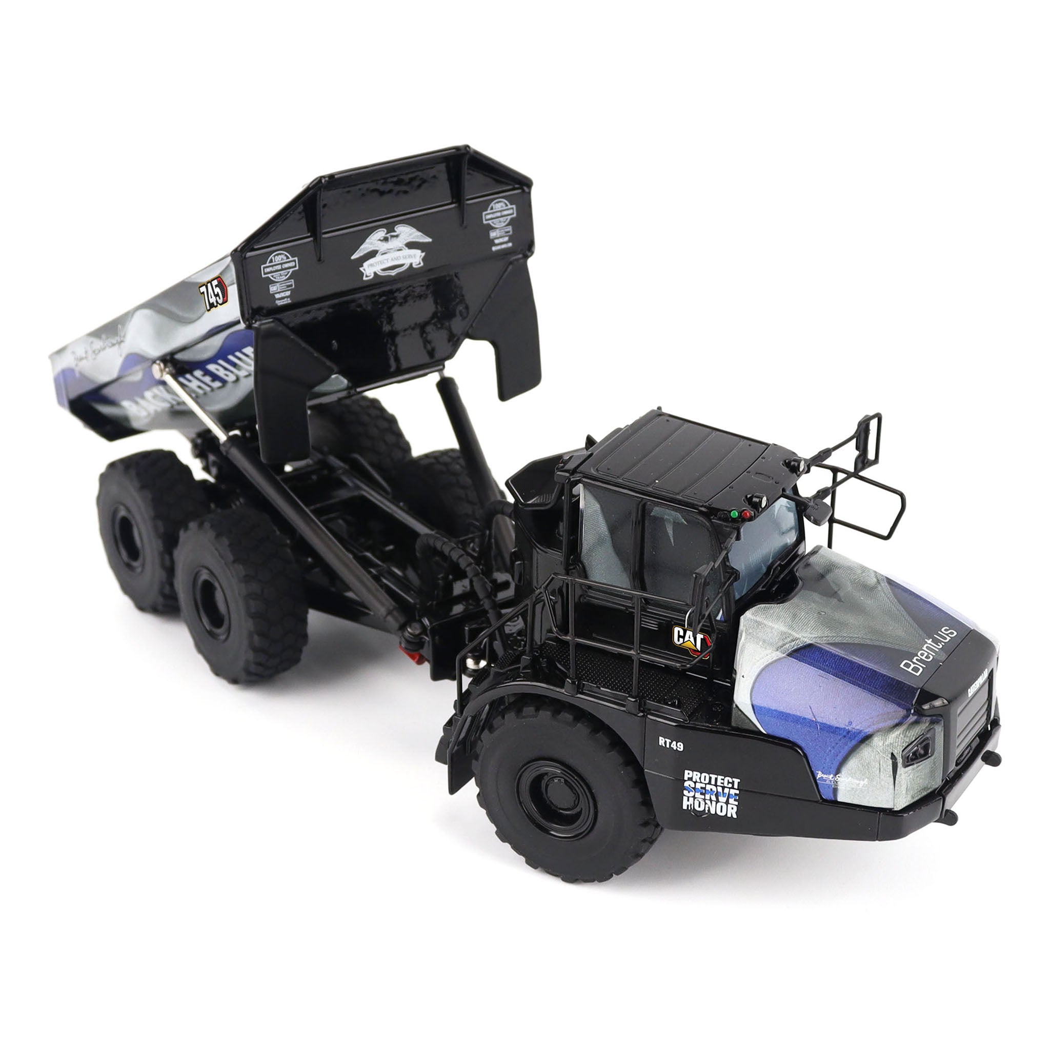 1/50 CAT 745 Articulated Truck with Patriotic Decoration, Brent