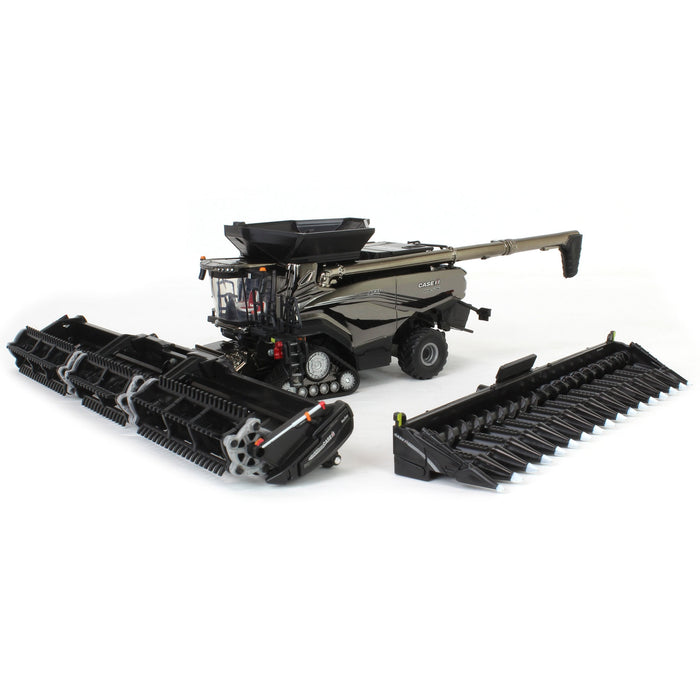 Charcoal Chrome Chase Unit ~ 1/64 Case IH AF11 Combine with Tracks, 2024 Farm Show, ERTL Prestige