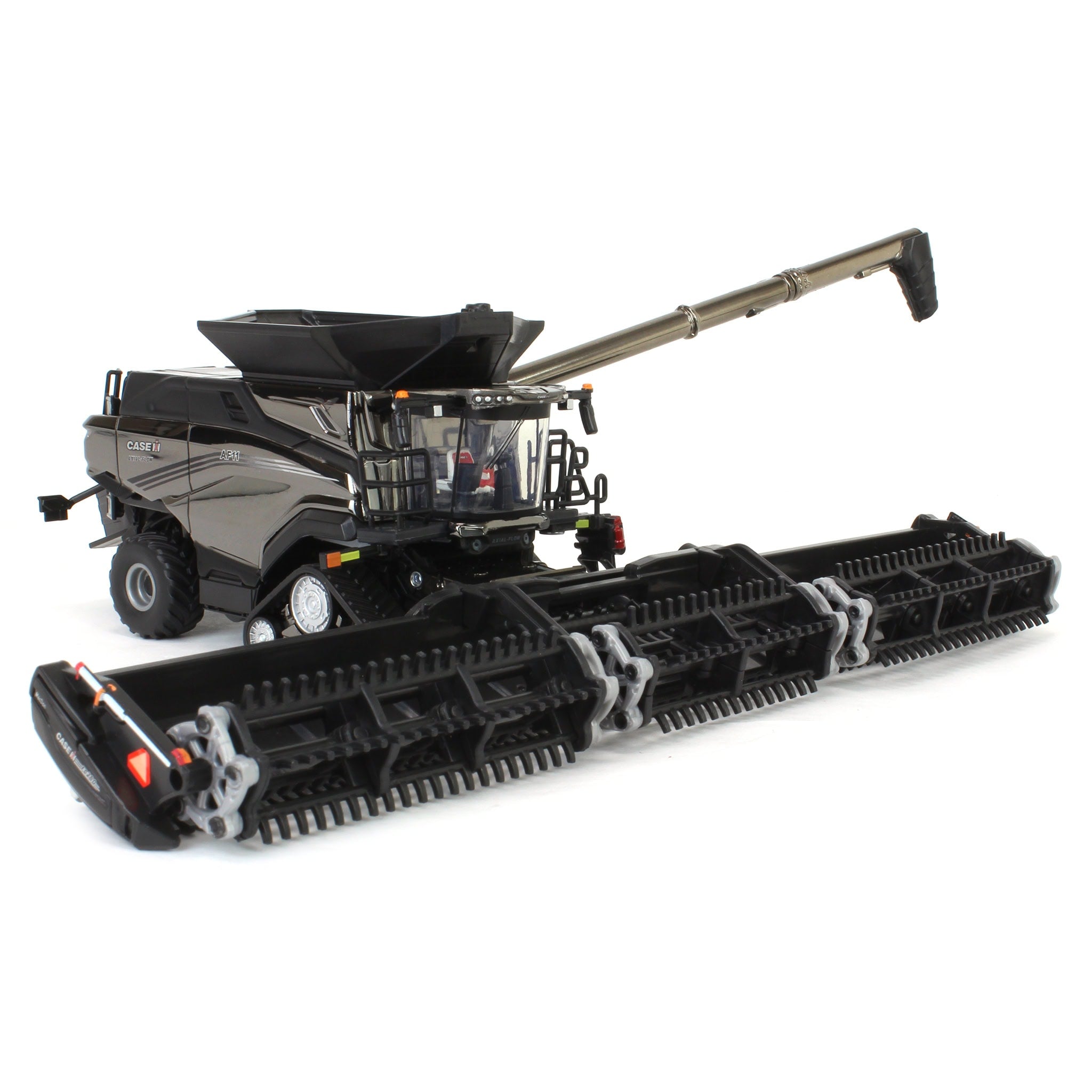 Charcoal Chrome Chase Unit ~ 1/64 Case IH AF11 Combine with Tracks