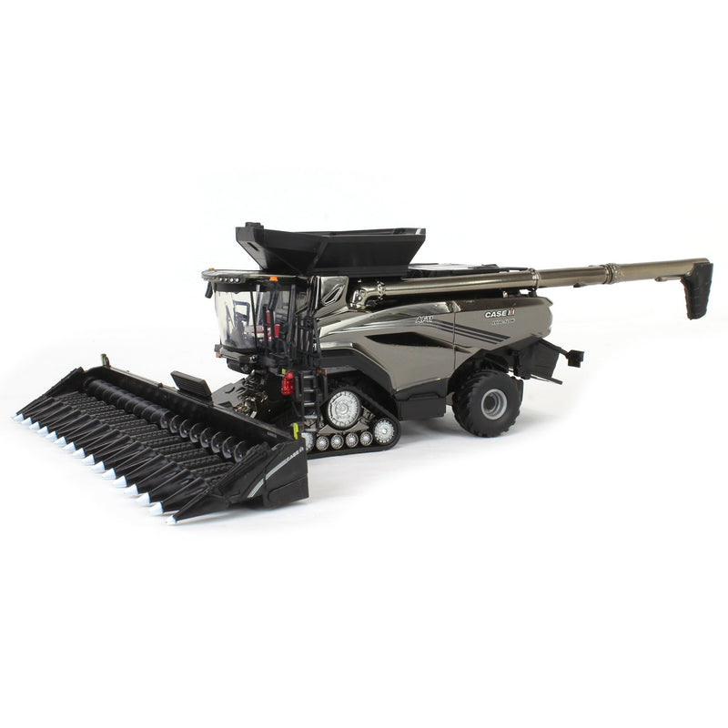 Charcoal Chrome Chase Unit ~ 1/64 Case IH AF11 Combine with Tracks, 2024 Farm Show, ERTL Prestige Collection