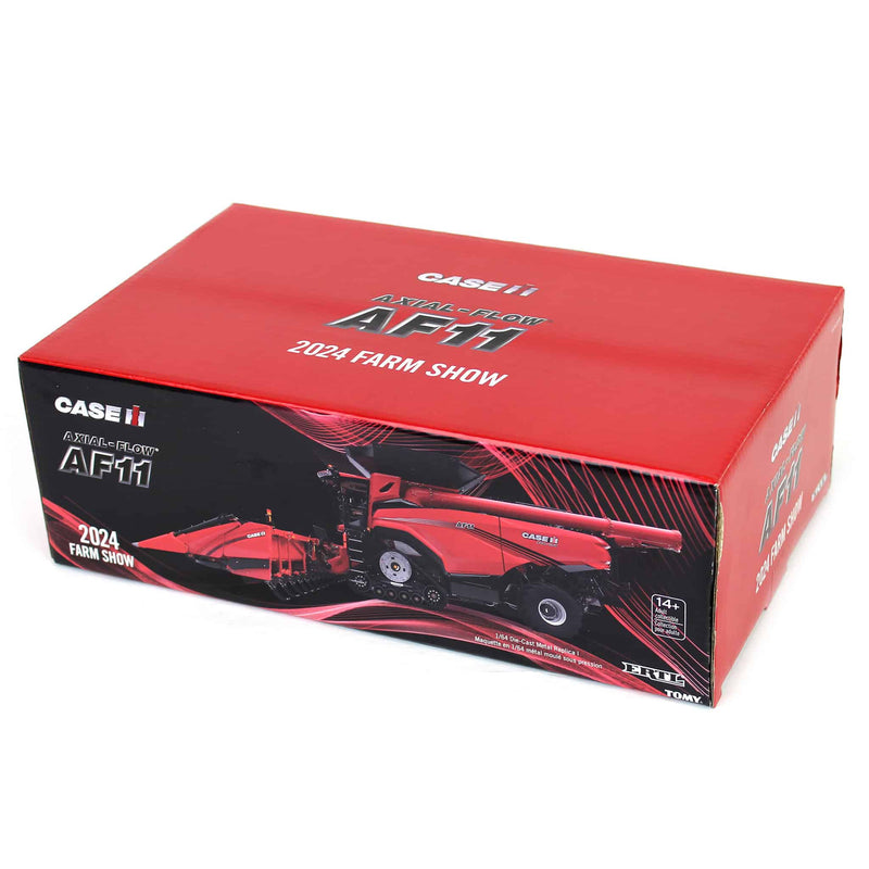 Charcoal Chrome Chase Unit ~ 1/64 Case IH AF11 Combine with Tracks, 2024 Farm Show, ERTL Prestige Collection