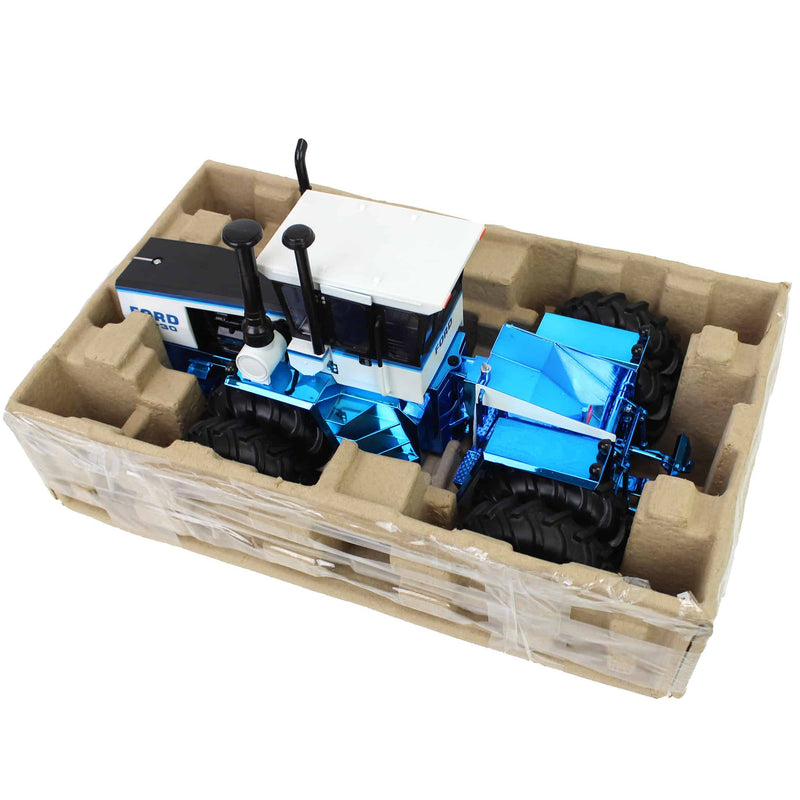 Blue & Gold Chrome Set of 2 ~ 1/16 Ford FW-30 4WD w/ Duals, Toy Tractor Times 41st Anniv, ERTL Prestige Collection